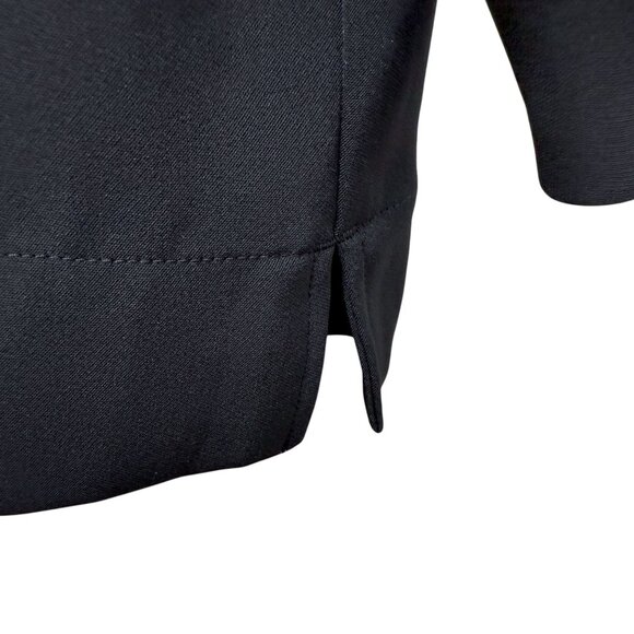 UNIQLO Black Blouse Size Small 3/4 Sleeve Womens Top Modern Minimalist V Neck NW - Picture 7 of 9